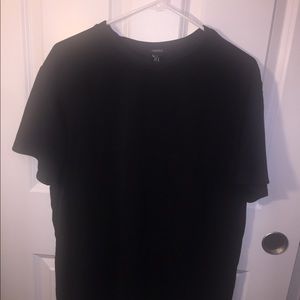 Black T-shirt dress with a sheer middle